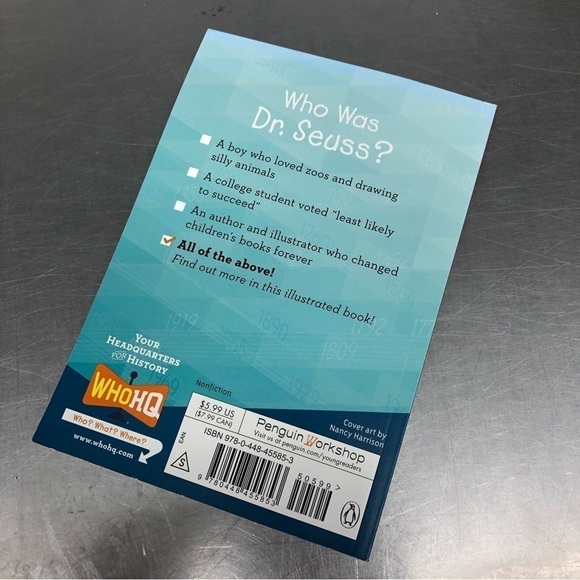 Who Was.. Dr. Seuss? Paperback Book - Picture 5 of 5